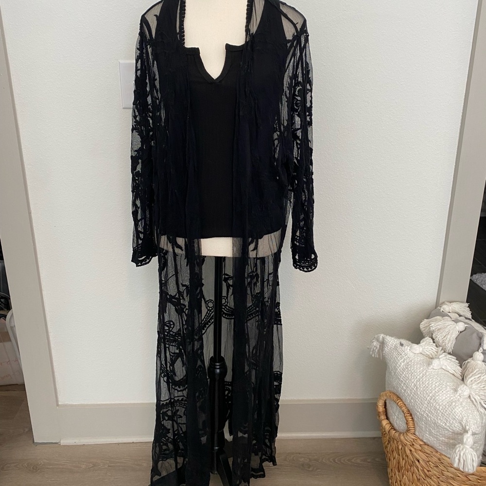 SOLD Lace floor length cover